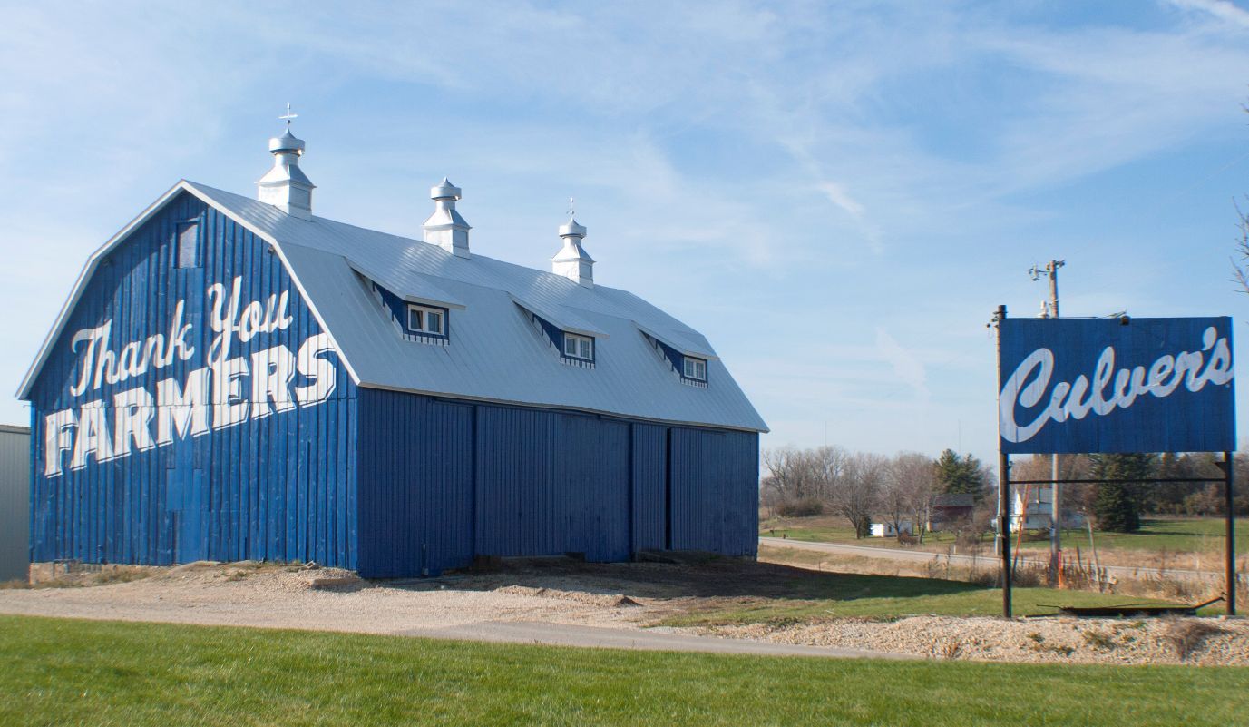 Culver's "Thank You Farmers" barn